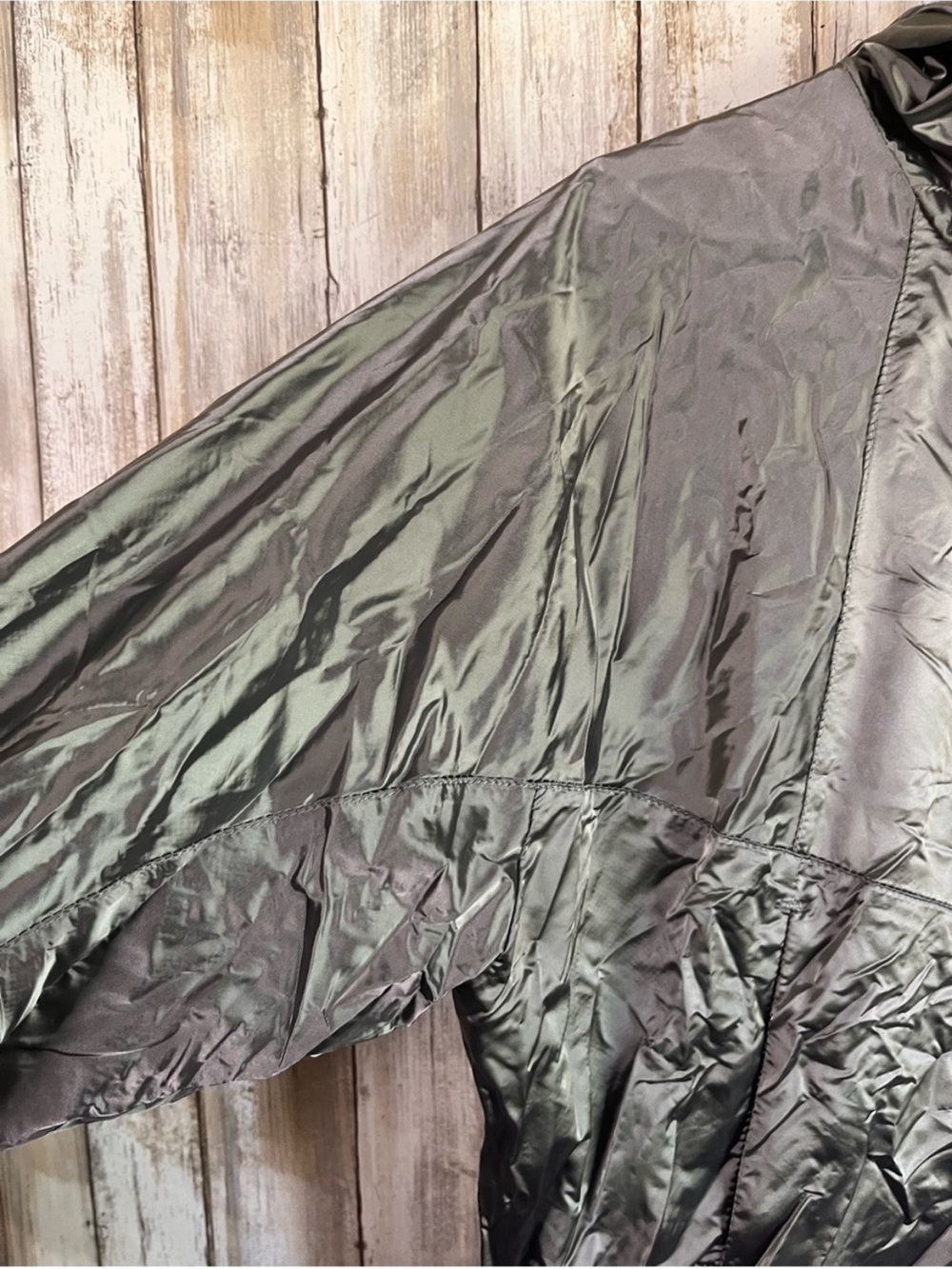 ZYIA Active Silver Galaxy Jacket Medium Metallic Hooded Windbreaker - Picture 3 of 8